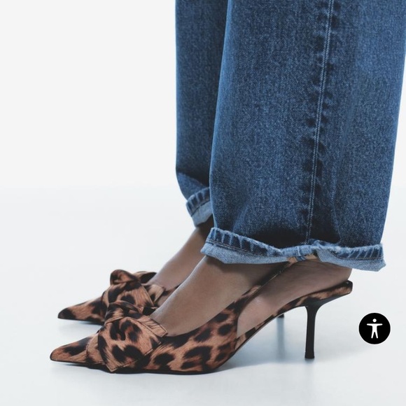 Animal print slingback heel with bow from Zara - Picture 5 of 5